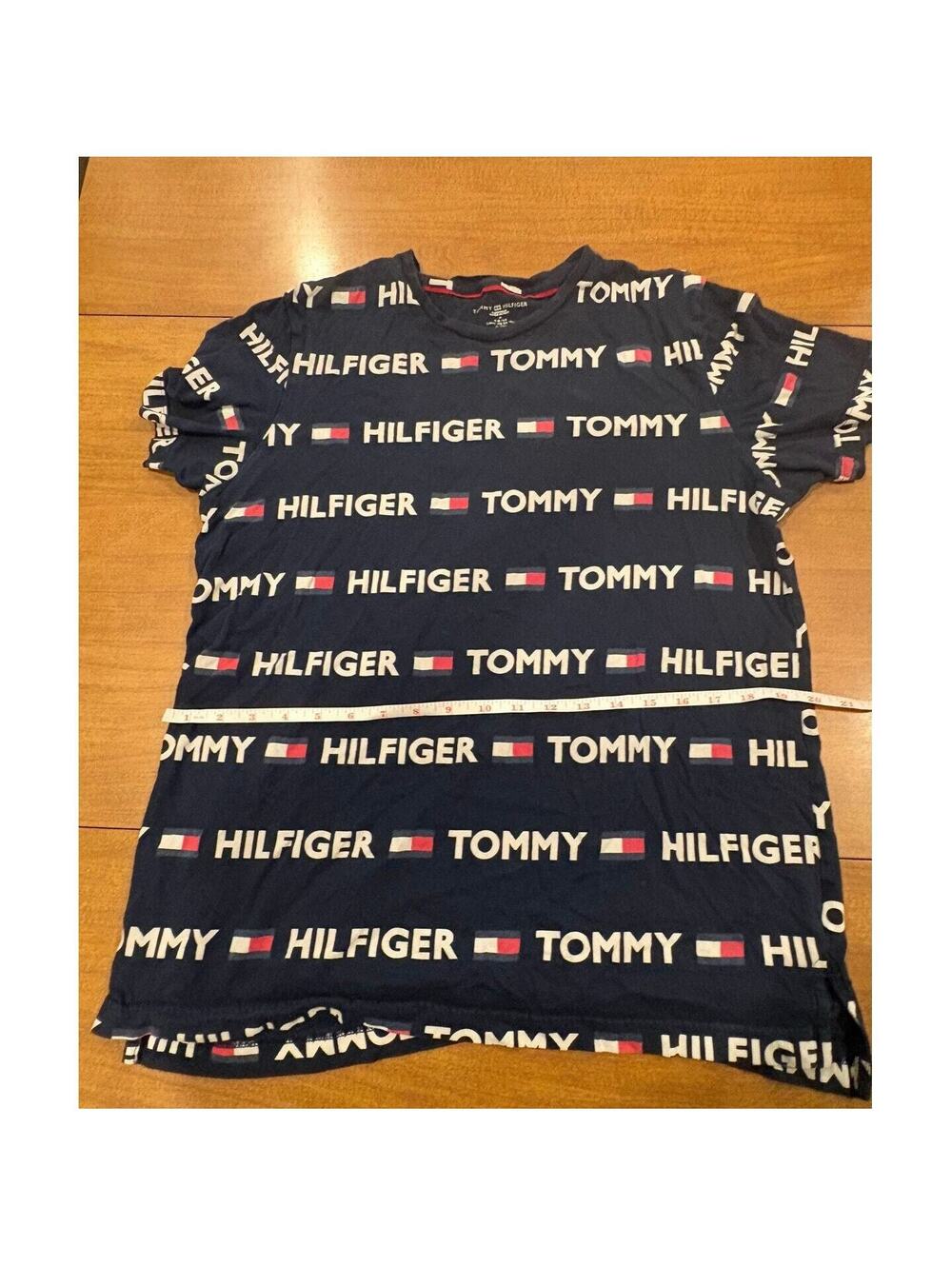Tommy Hilfiger Men's Allover Logo Print Short Sleeve Sleepwear T-Shirt-44